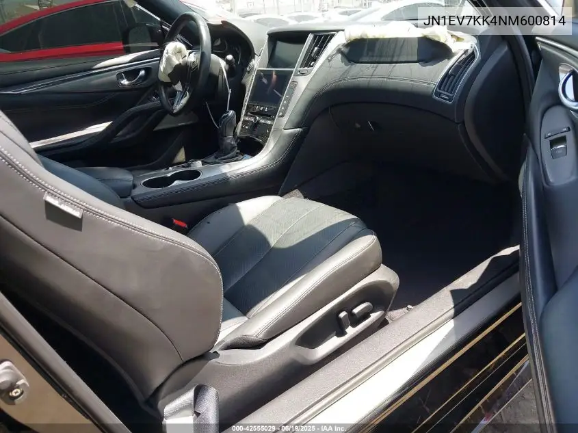 2022 Infiniti Q60 Luxe VIN: JN1EV7KK4NM600814 Lot: 42555029