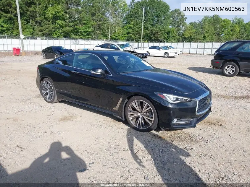 JN1EV7KK5NM600563 2022 Infiniti Q60 Luxe