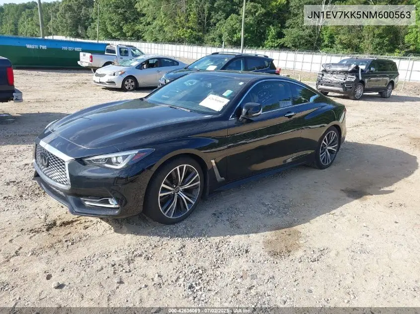 JN1EV7KK5NM600563 2022 Infiniti Q60 Luxe