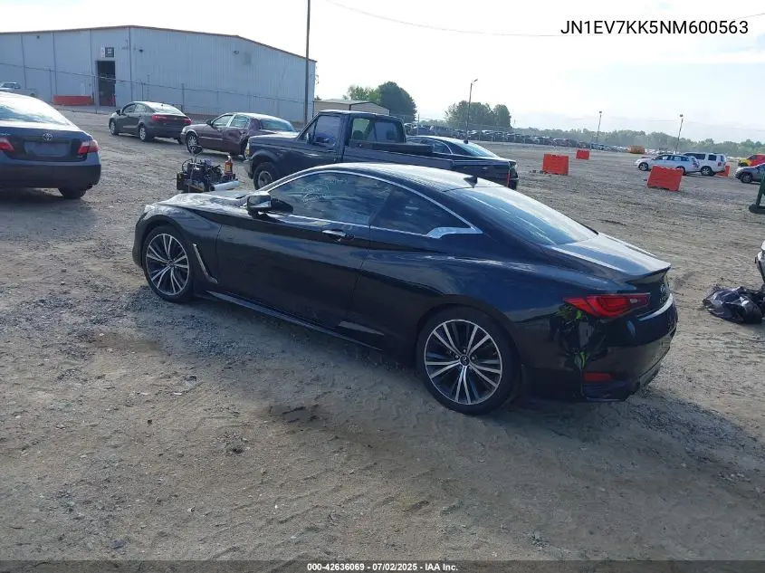 JN1EV7KK5NM600563 2022 Infiniti Q60 Luxe