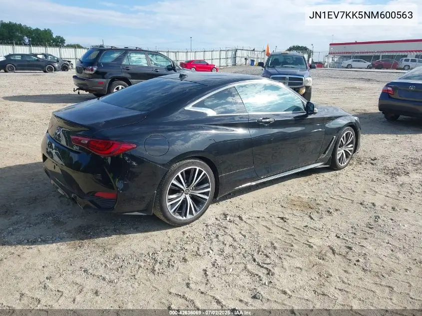 JN1EV7KK5NM600563 2022 Infiniti Q60 Luxe