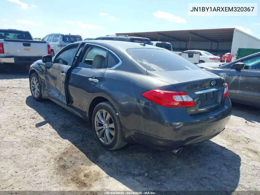 2014 Infiniti Q70 3.7X VIN: JN1BY1ARXEM320367 Lot: 42038028