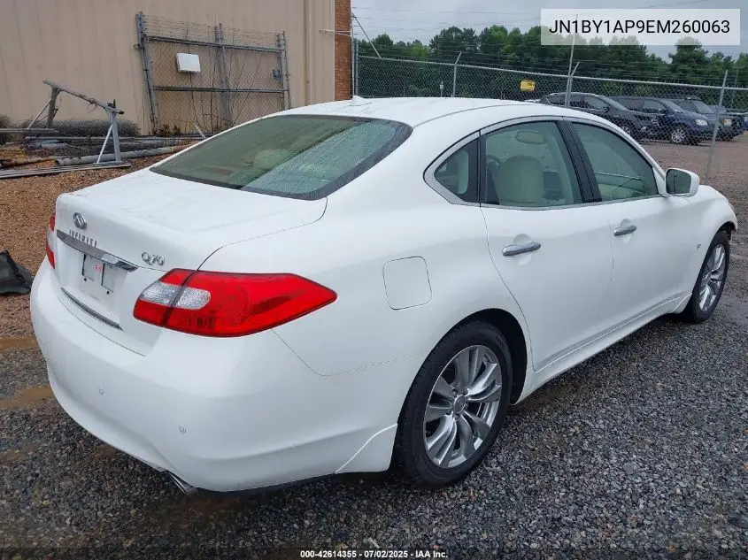 2014 Infiniti Q70 3.7 VIN: JN1BY1AP9EM260063 Lot: 42614355