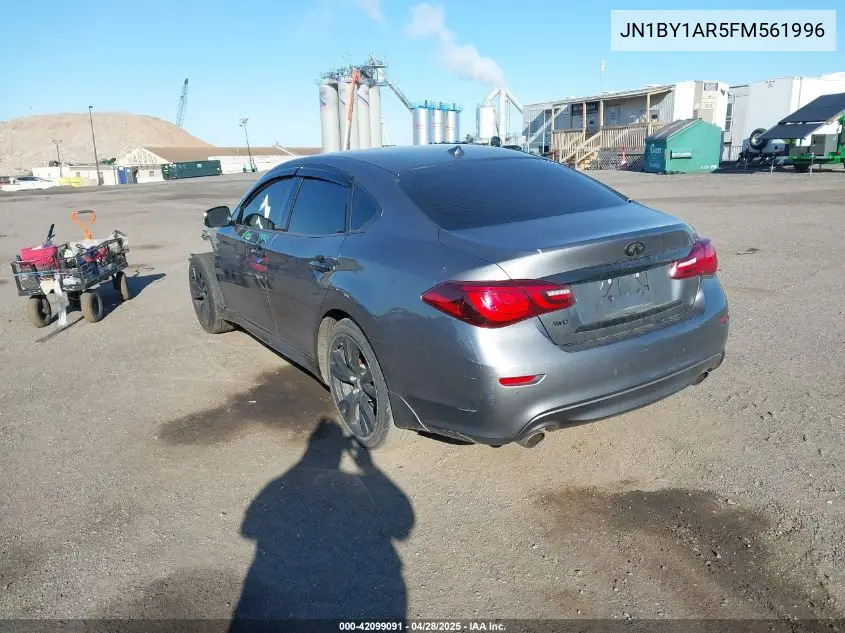 2015 Infiniti Q70 3.7X VIN: JN1BY1AR5FM561996 Lot: 42099091
