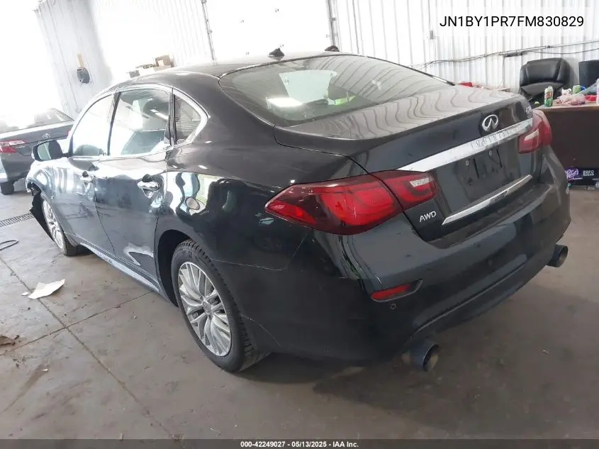 2015 Infiniti Q70L 3.7X VIN: JN1BY1PR7FM830829 Lot: 42249027