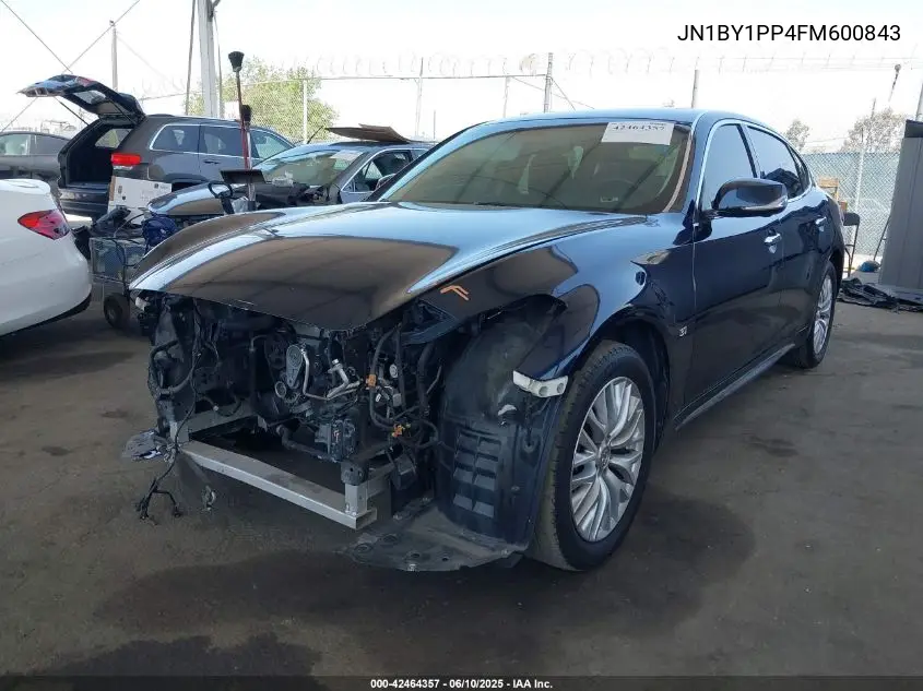 2015 Infiniti Q70L 3.7 VIN: JN1BY1PP4FM600843 Lot: 42464357