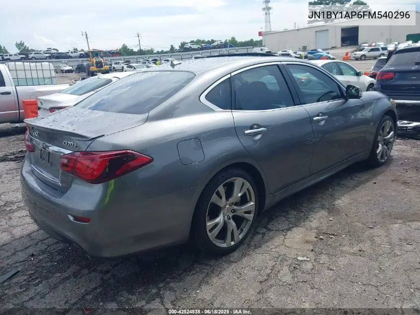 2015 Infiniti Q70 3.7 VIN: JN1BY1AP6FM540296 Lot: 42524538