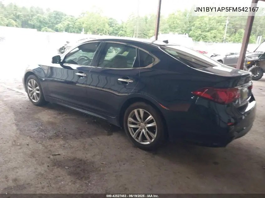 2015 Infiniti Q70 3.7 VIN: JN1BY1AP5FM542167 Lot: 42527453