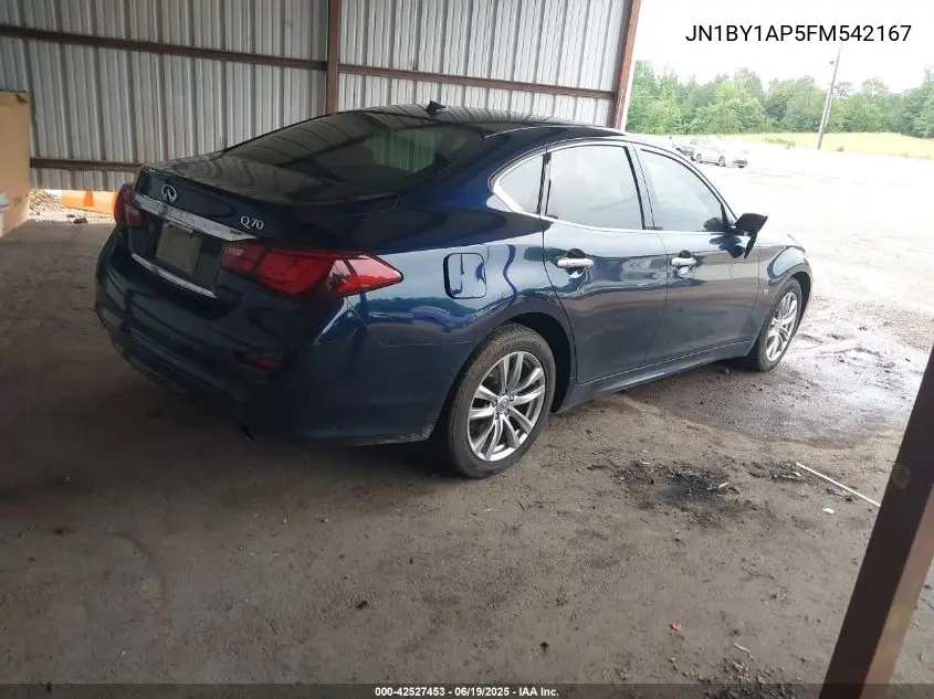 2015 Infiniti Q70 3.7 VIN: JN1BY1AP5FM542167 Lot: 42527453
