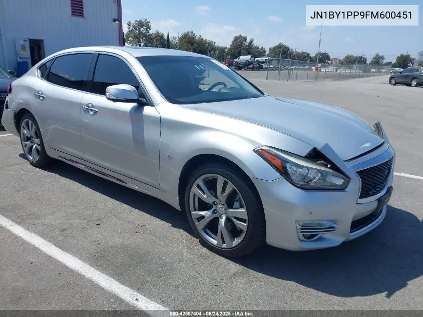 2015 Infiniti Q70L 3.7 VIN: JN1BY1PP9FM600451 Lot: 42587404