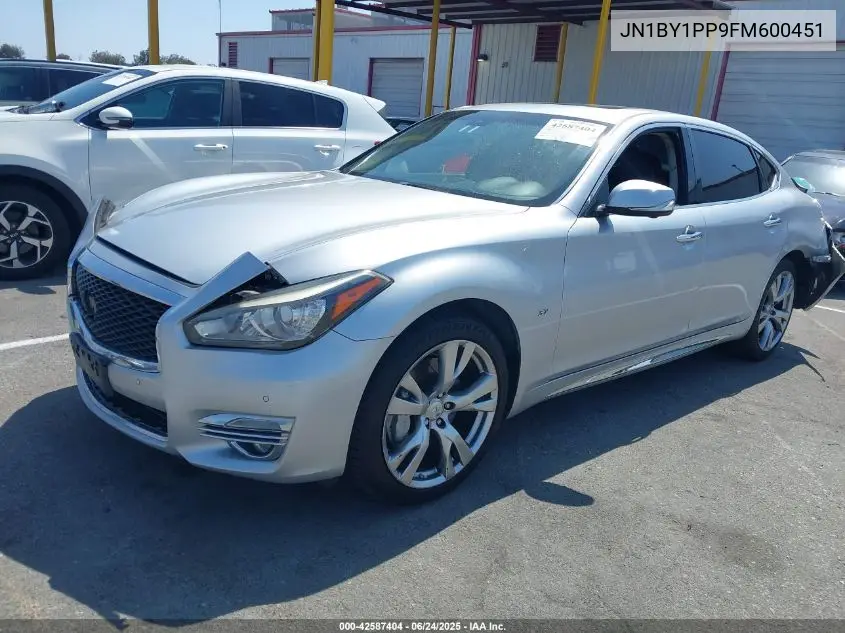 2015 Infiniti Q70L 3.7 VIN: JN1BY1PP9FM600451 Lot: 42587404