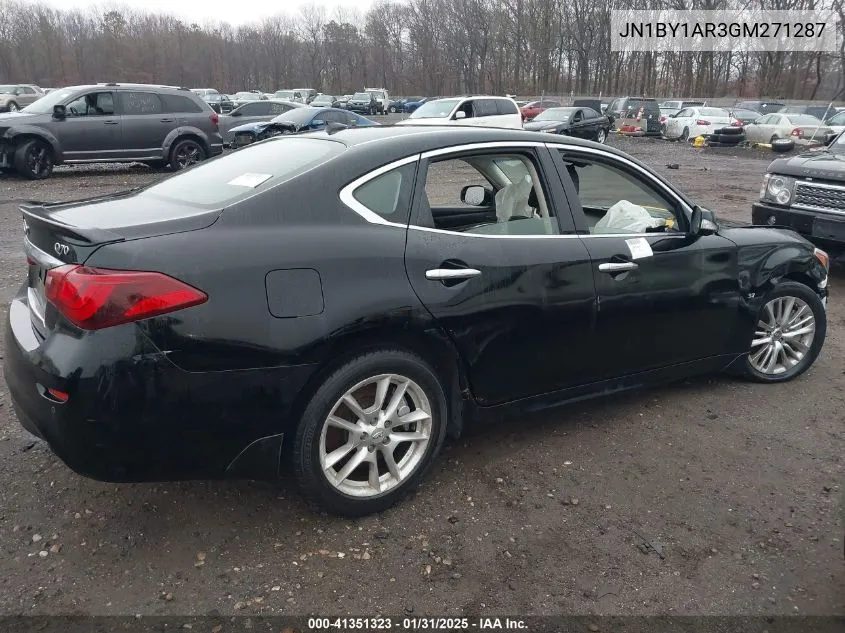 2016 Infiniti Q70 3.7X VIN: JN1BY1AR3GM271287 Lot: 41351323