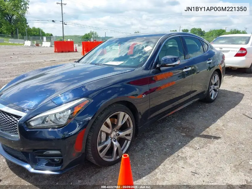 2016 Infiniti Q70 3.7 VIN: JN1BY1AP0GM221350 Lot: 42227582