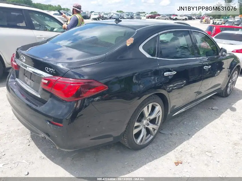 2016 Infiniti Q70L 3.7 VIN: JN1BY1PP8GM631076 Lot: 42244694
