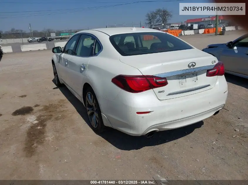 2017 Infiniti Q70L 3.7X VIN: JN1BY1PR4HM210734 Lot: 41781440