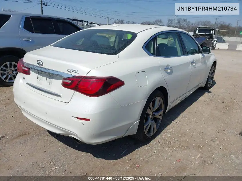 2017 Infiniti Q70L 3.7X VIN: JN1BY1PR4HM210734 Lot: 41781440