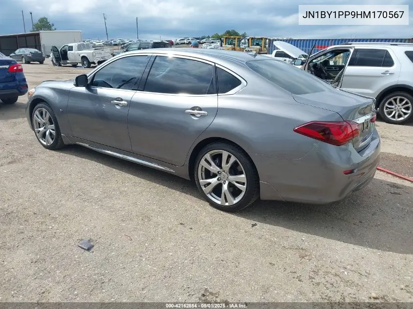2017 Infiniti Q70L 3.7 VIN: JN1BY1PP9HM170567 Lot: 42162854