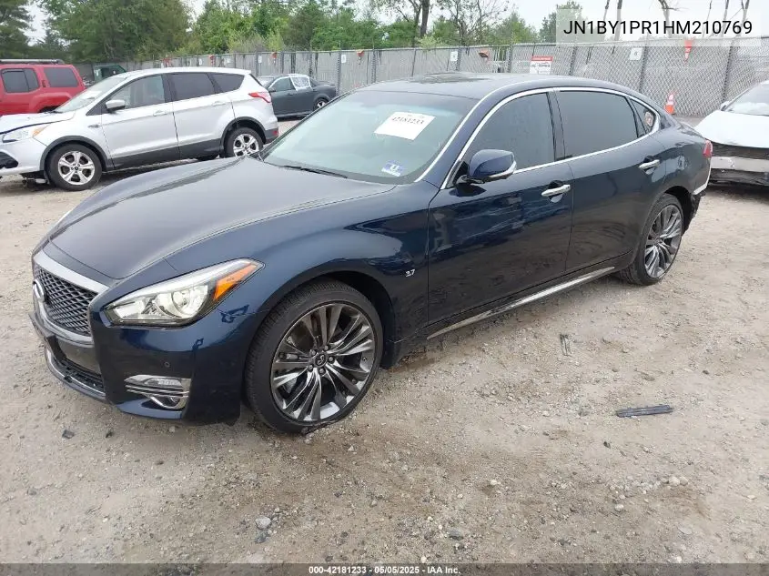 2017 Infiniti Q70L 3.7 VIN: JN1BY1PR1HM210769 Lot: 42181233