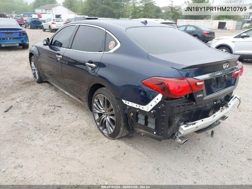 2017 Infiniti Q70L 3.7 VIN: JN1BY1PR1HM210769 Lot: 42181233