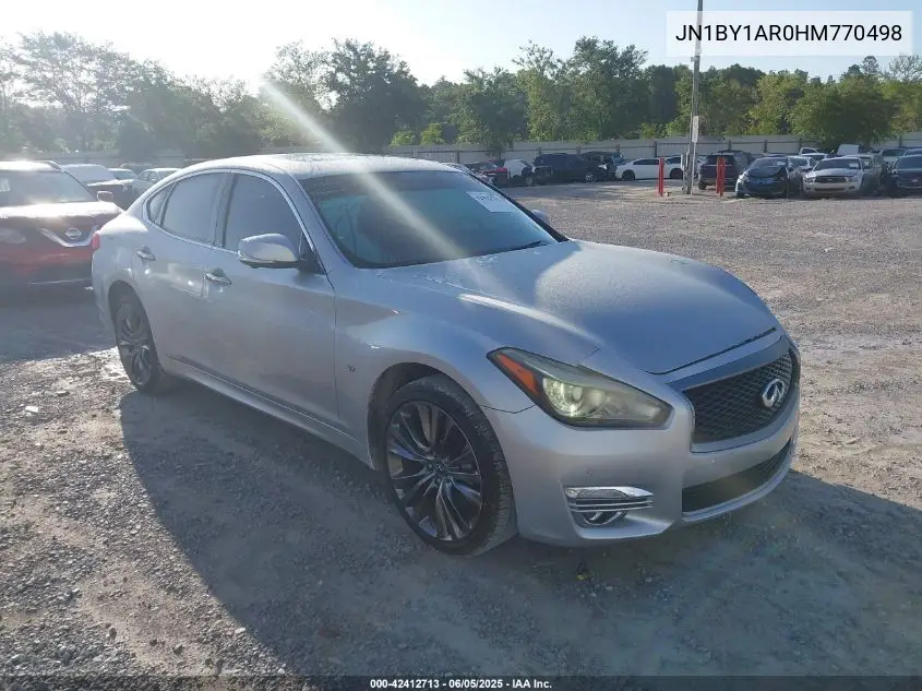 2017 Infiniti Q70 3.7X VIN: JN1BY1AR0HM770498 Lot: 42412713