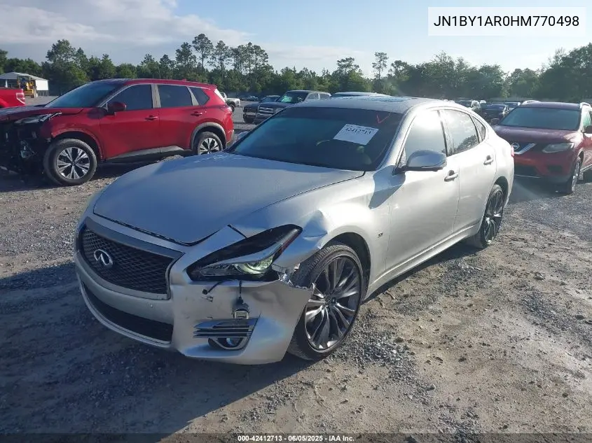 2017 Infiniti Q70 3.7X VIN: JN1BY1AR0HM770498 Lot: 42412713