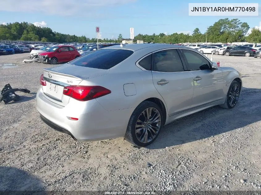 2017 Infiniti Q70 3.7X VIN: JN1BY1AR0HM770498 Lot: 42412713