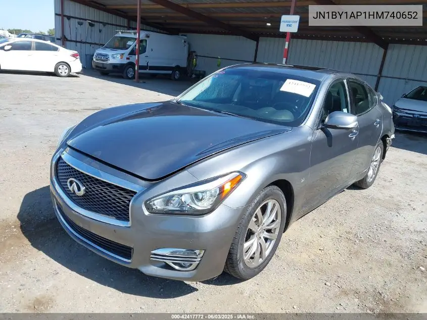 2017 Infiniti Q70 3.7 VIN: JN1BY1AP1HM740652 Lot: 42417772