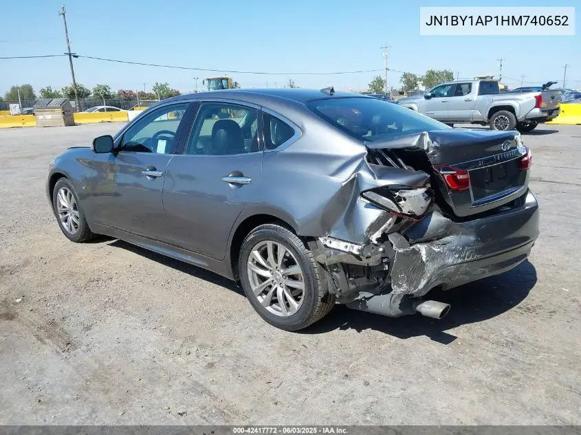 2017 Infiniti Q70 3.7 VIN: JN1BY1AP1HM740652 Lot: 42417772