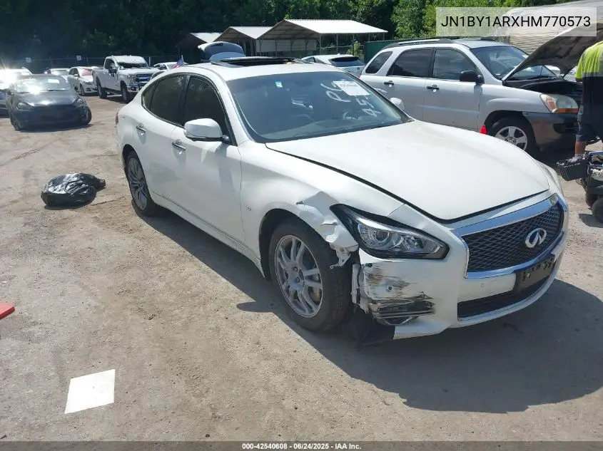 2017 Infiniti Q70 3.7X VIN: JN1BY1ARXHM770573 Lot: 42540608