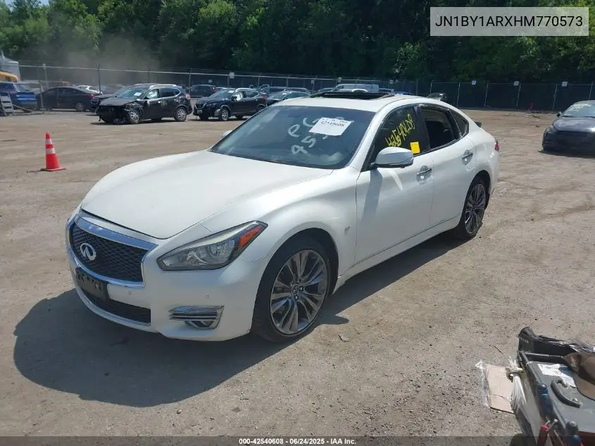 2017 Infiniti Q70 3.7X VIN: JN1BY1ARXHM770573 Lot: 42540608
