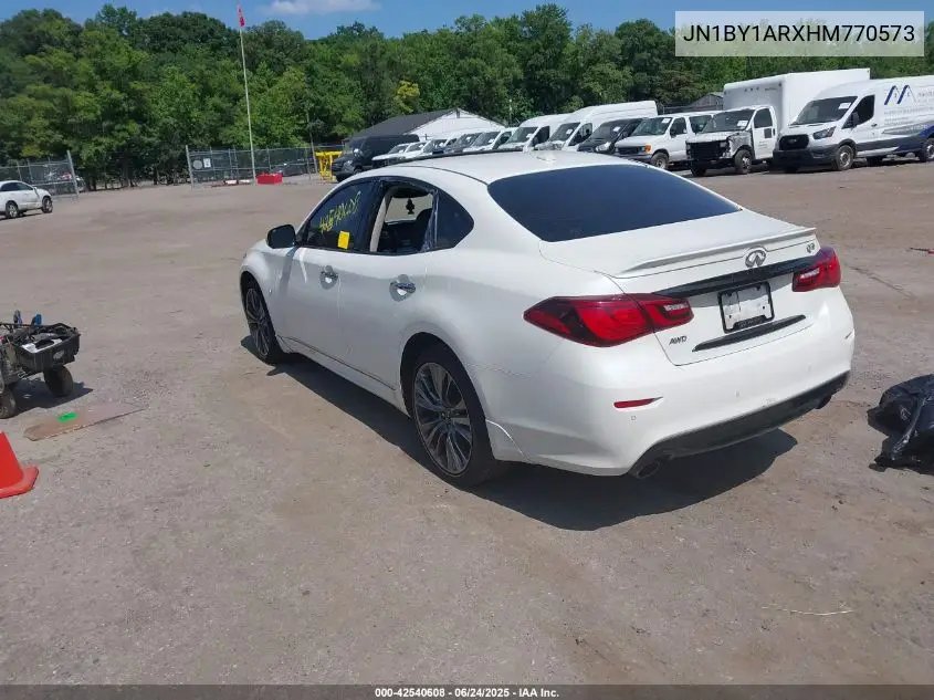 2017 Infiniti Q70 3.7X VIN: JN1BY1ARXHM770573 Lot: 42540608