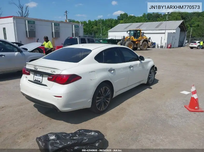 2017 Infiniti Q70 3.7X VIN: JN1BY1ARXHM770573 Lot: 42540608