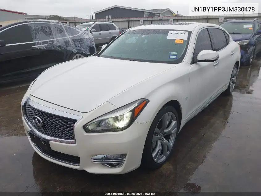 2018 Infiniti Q70L 3.7 Luxe VIN: JN1BY1PP3JM330478 Lot: 41901068
