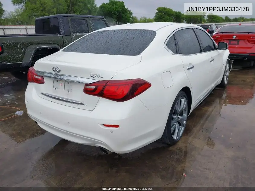 2018 Infiniti Q70L 3.7 Luxe VIN: JN1BY1PP3JM330478 Lot: 41901068