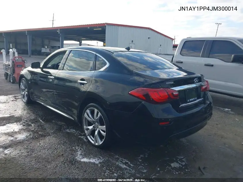 2018 Infiniti Q70L 5.6 Luxe VIN: JN1AY1PP4JM300014 Lot: 41996890