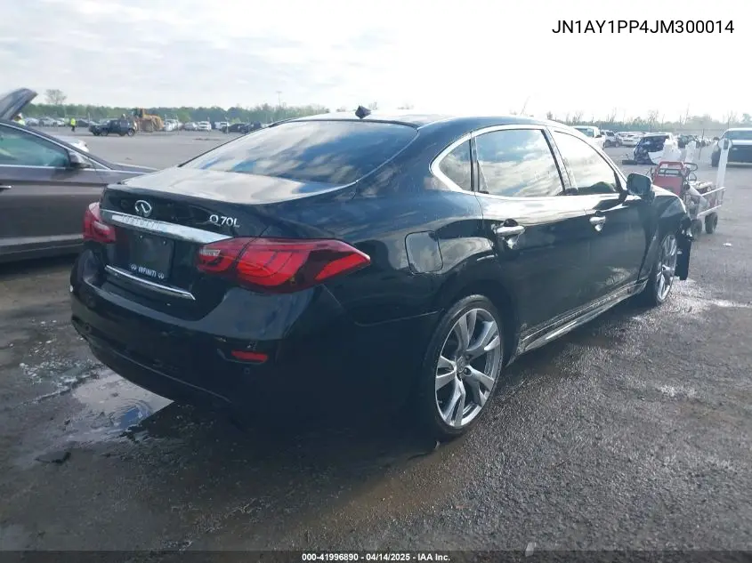 2018 Infiniti Q70L 5.6 Luxe VIN: JN1AY1PP4JM300014 Lot: 41996890