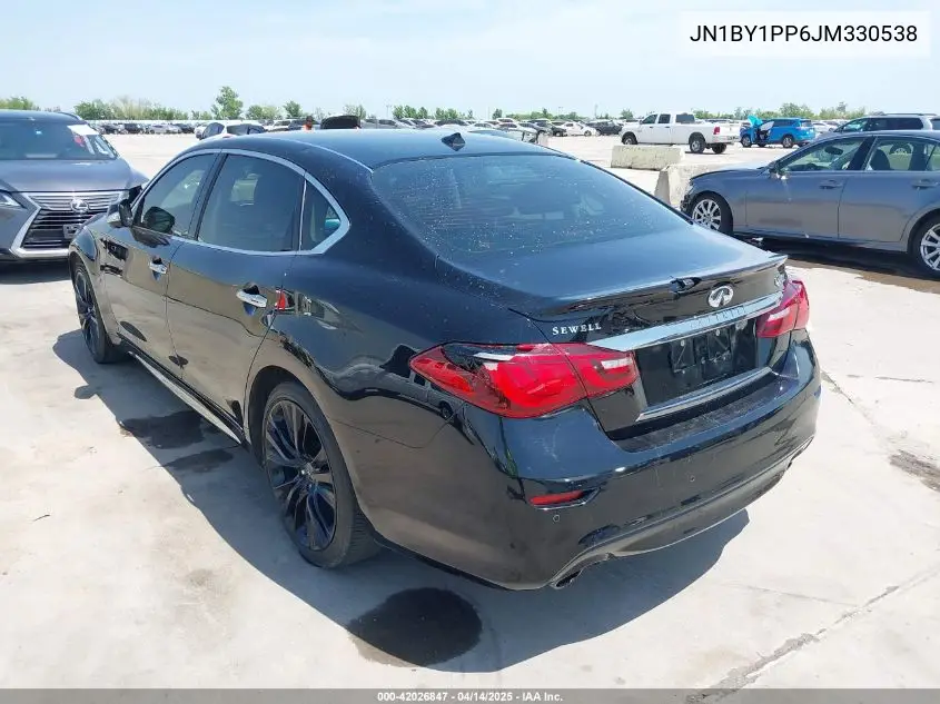 2018 Infiniti Q70L 3.7 Luxe VIN: JN1BY1PP6JM330538 Lot: 42026847