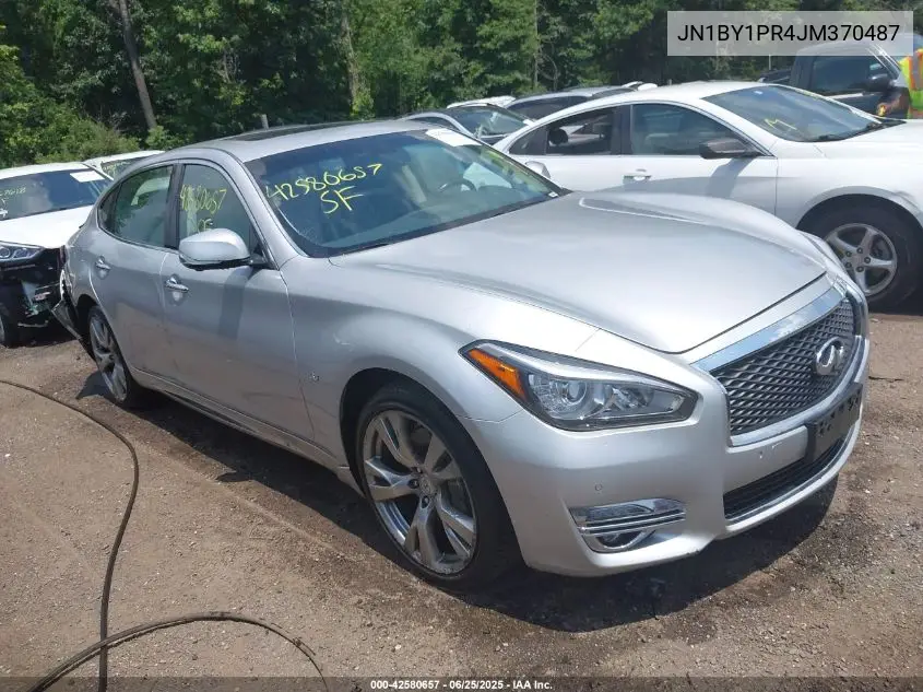 2018 Infiniti Q70L 3.7X Luxe VIN: JN1BY1PR4JM370487 Lot: 42580657