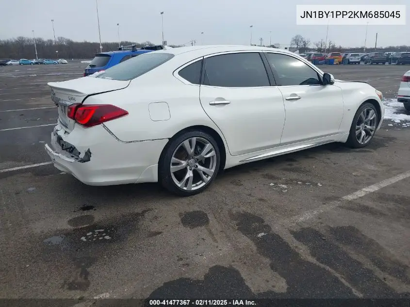 2019 Infiniti Q70L 3.7 Luxe VIN: JN1BY1PP2KM685045 Lot: 41477367