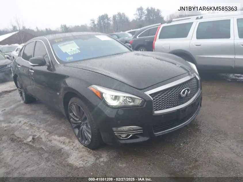 2019 Infiniti Q70 3.7X Luxe VIN: JN1BY1AR6KM585363 Lot: 41551209