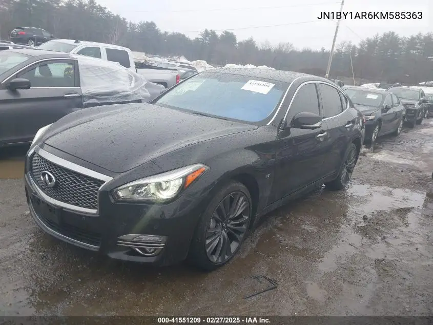 2019 Infiniti Q70 3.7X Luxe VIN: JN1BY1AR6KM585363 Lot: 41551209