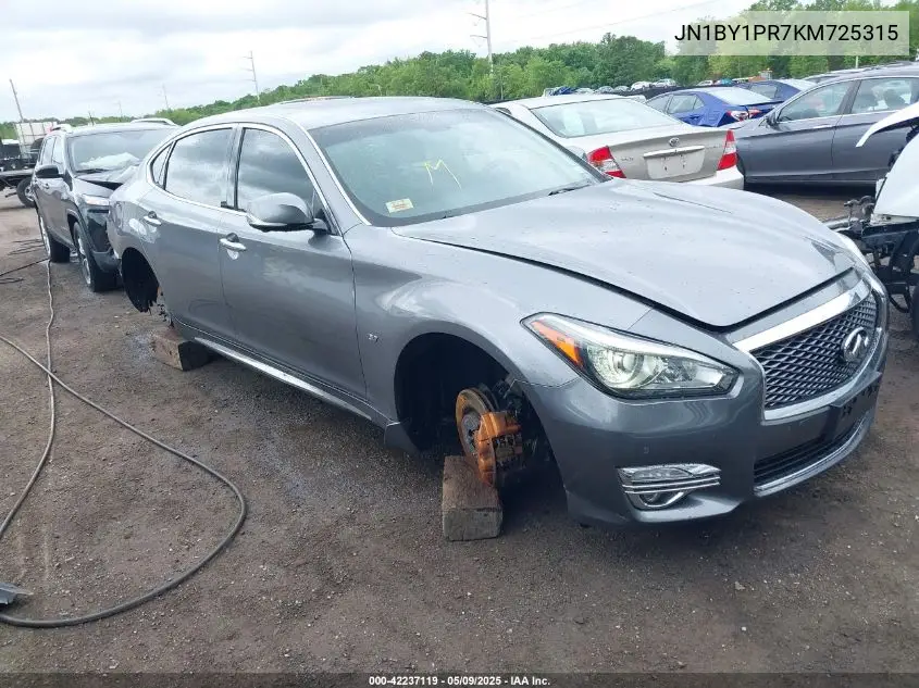 2019 Infiniti Q70L 3.7X Luxe VIN: JN1BY1PR7KM725315 Lot: 42237119