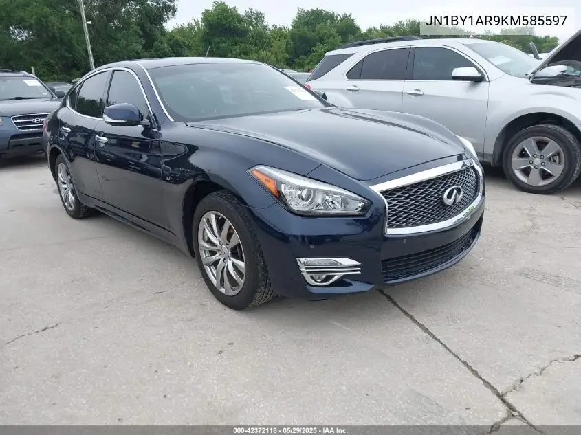 2019 Infiniti Q70 3.7X Luxe VIN: JN1BY1AR9KM585597 Lot: 42372118