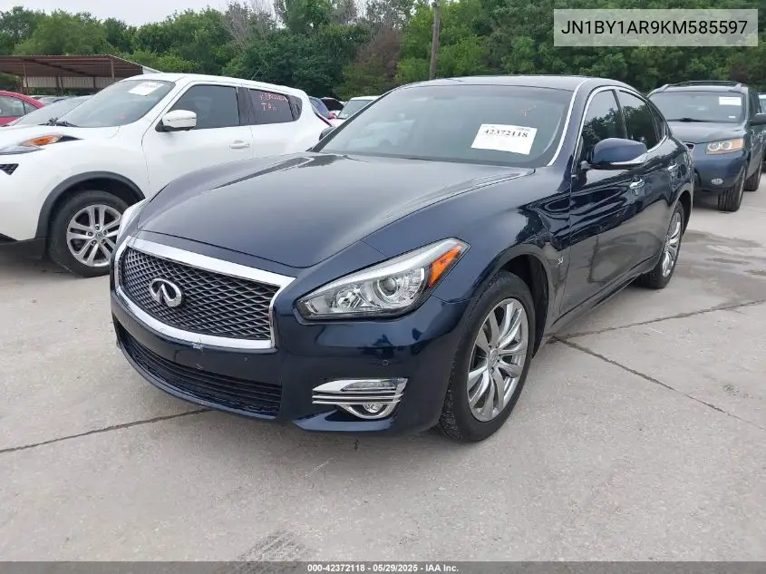 2019 Infiniti Q70 3.7X Luxe VIN: JN1BY1AR9KM585597 Lot: 42372118