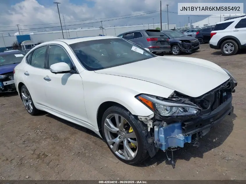 2019 Infiniti Q70 3.7X Luxe VIN: JN1BY1AR6KM585492 Lot: 42534810