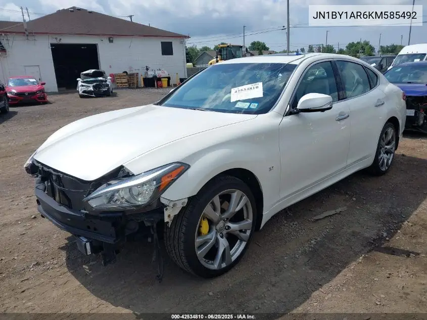 2019 Infiniti Q70 3.7X Luxe VIN: JN1BY1AR6KM585492 Lot: 42534810