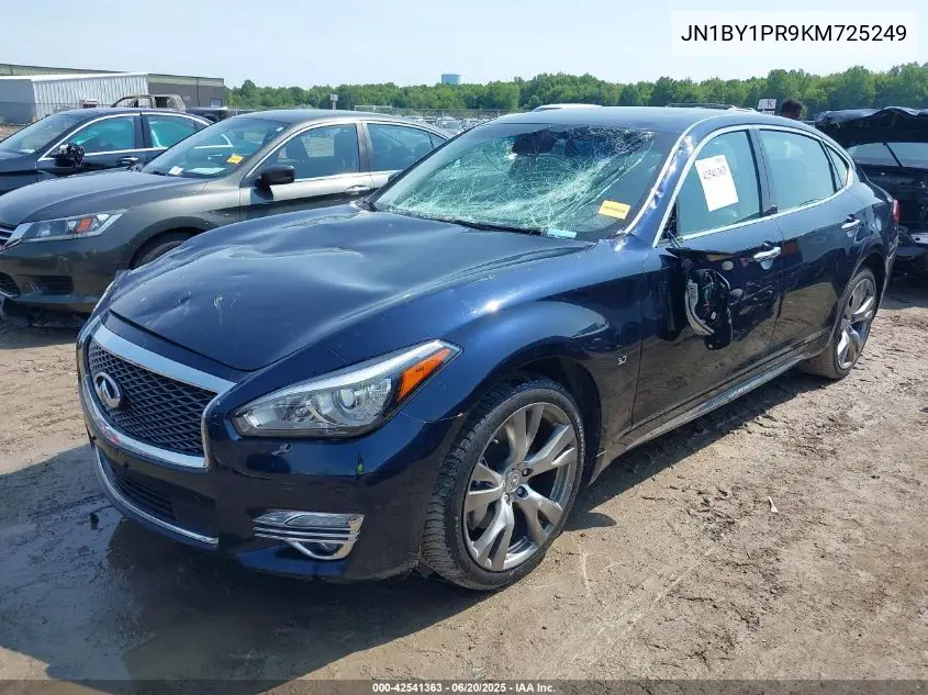 2019 Infiniti Q70L 3.7X Luxe VIN: JN1BY1PR9KM725249 Lot: 42541363