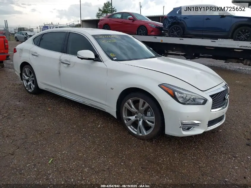 2019 Infiniti Q70L 3.7X Luxe VIN: JN1BY1PR3KM725652 Lot: 42547642