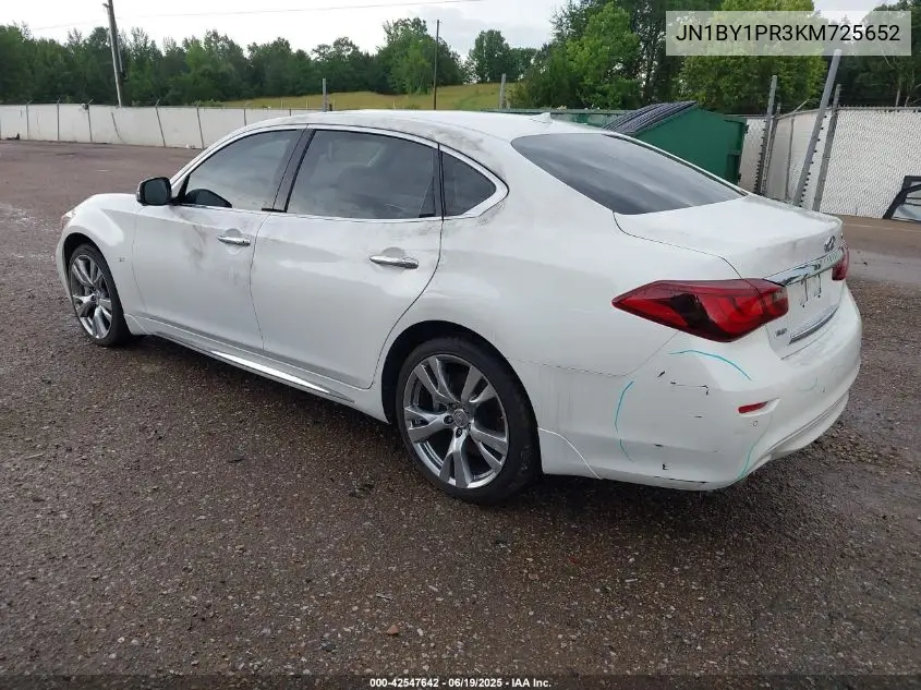 2019 Infiniti Q70L 3.7X Luxe VIN: JN1BY1PR3KM725652 Lot: 42547642