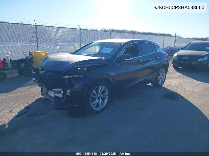 2017 Infiniti Qx30 Luxury VIN: SJKCH5CP3HA038000 Lot: 41454918